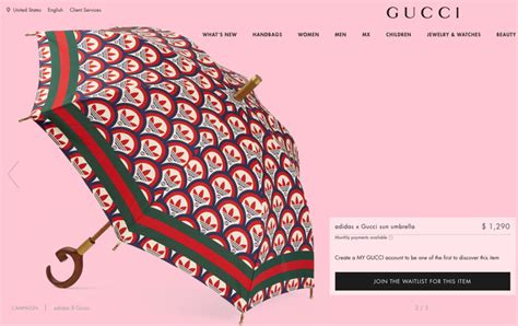 regenschirm gucci|Adidas and Gucci are selling a $1,290 umbrella that is .